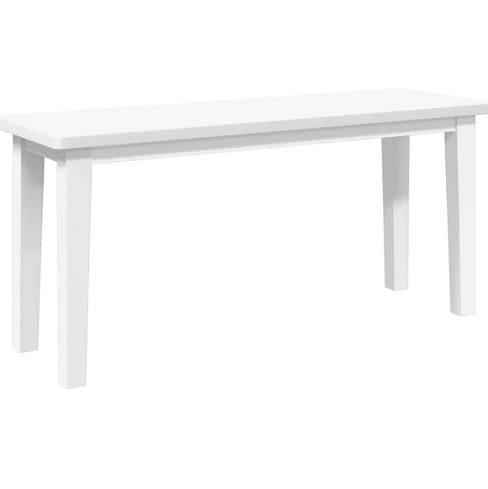 Banc 90 cm blanc bois massif caoutchouc vidaXL
