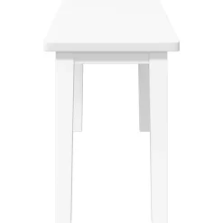 Banc 90 cm blanc bois massif caoutchouc vidaXL