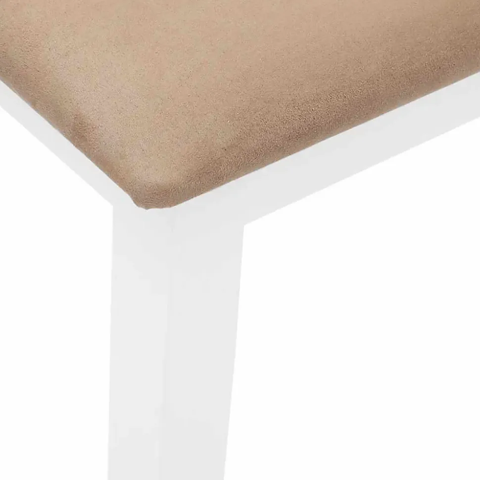 Banc 110 cm blanc bois massif caoutchouc vidaXL
