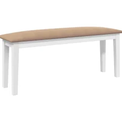 Banc 110 cm blanc bois massif caoutchouc vidaXL