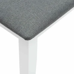 Banc 110 cm blanc bois massif caoutchouc vidaXL