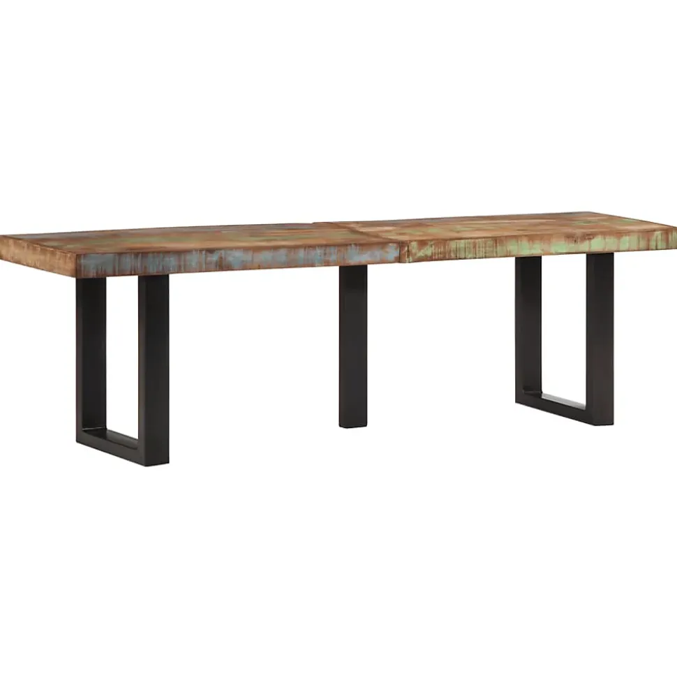 Banc 160 cm bois de récupération massif et acier vidaXL