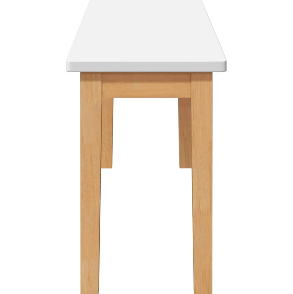 Banc 110 cm bois massif caoutchouc vidaXL