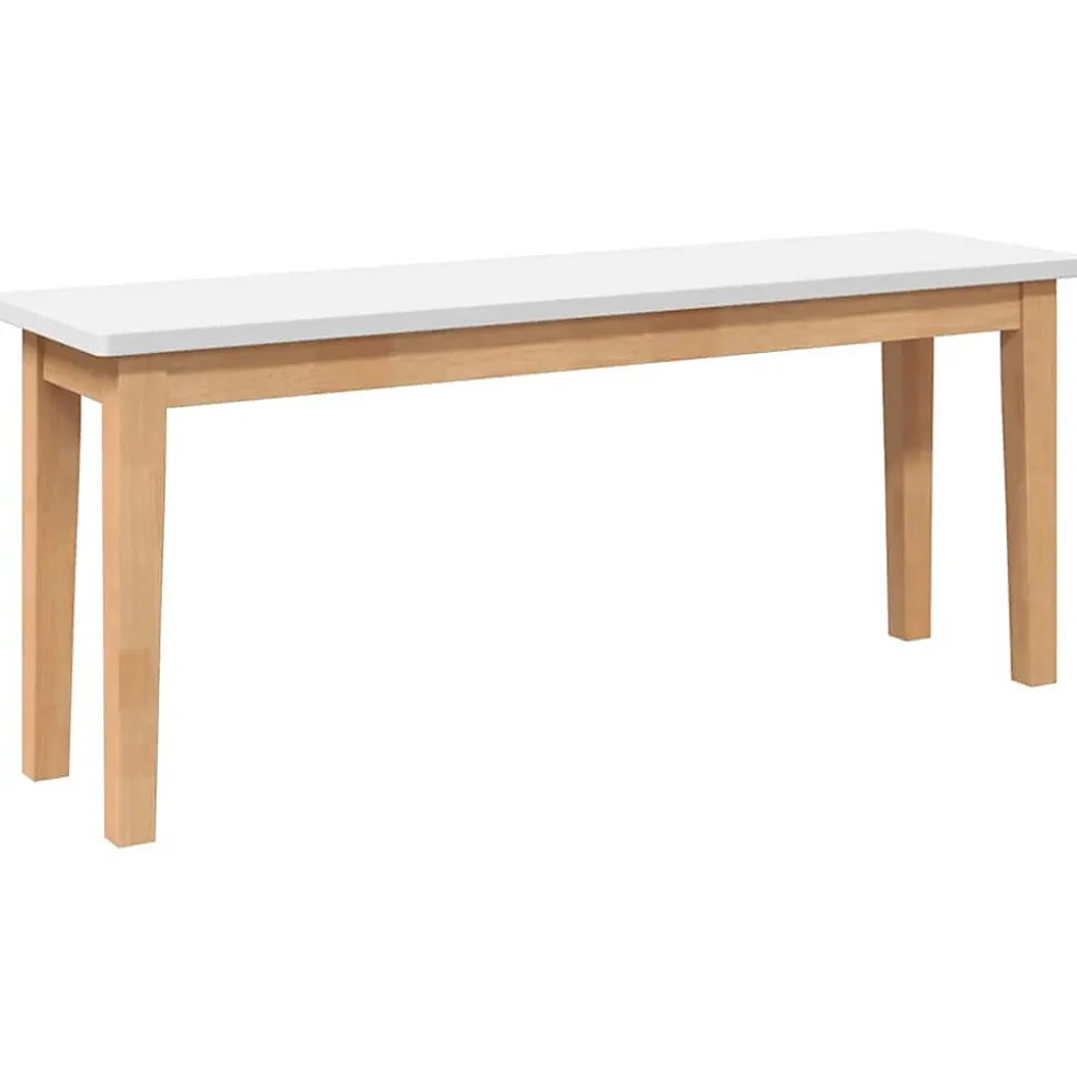 Banc 110 cm bois massif caoutchouc vidaXL