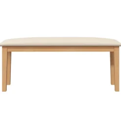 Banc 110 cm bois massif caoutchouc vidaXL