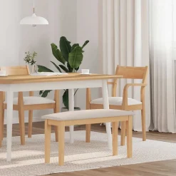 Banc 90 cm bois massif caoutchouc vidaXL