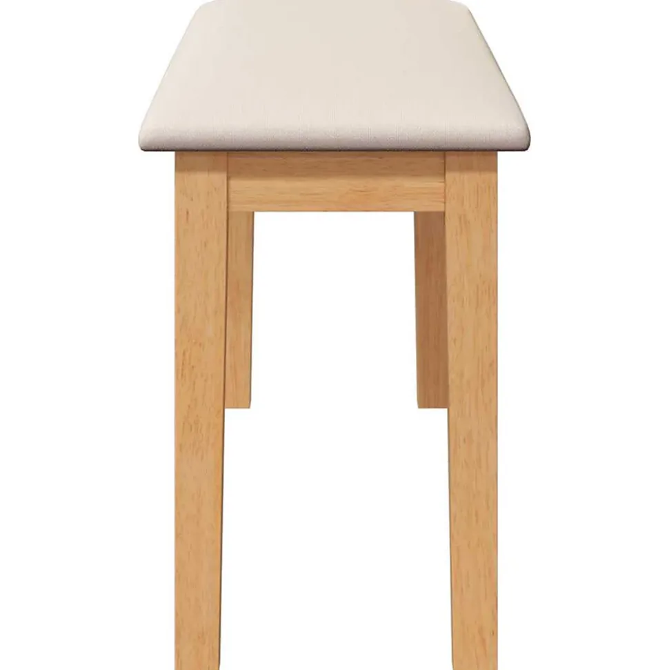Banc 90 cm bois massif caoutchouc vidaXL