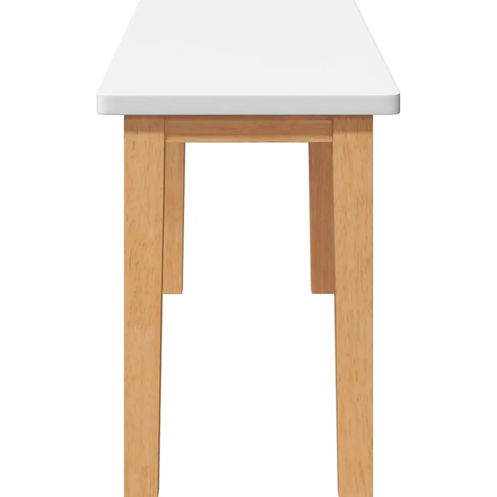 Banc 90 cm bois massif caoutchouc vidaXL