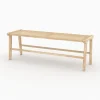Banc 120 cm en bois de teck et cannage - Kuna