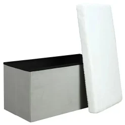 Banc & Coffre De Rangement "léo" 77cm Gris