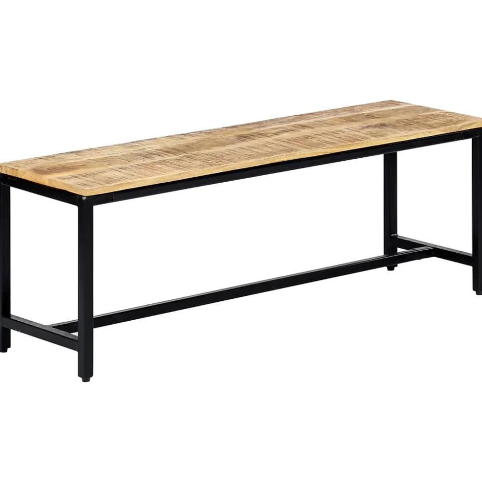 Banc à dîner 120 cm Bois de manguier massif brut vidaXL
