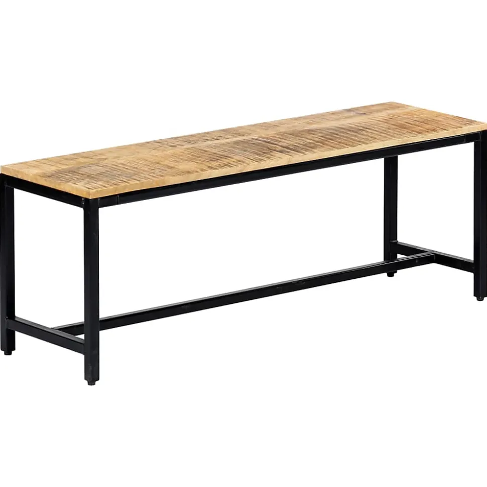 Banc à dîner 120 cm Bois de manguier massif brut vidaXL