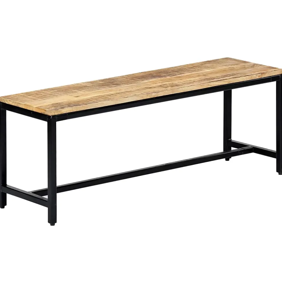 Banc à dîner 120 cm Bois de manguier massif brut vidaXL