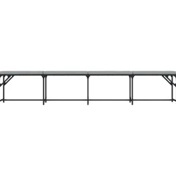 Banc à manger gris clair 248x32x45 cm acier et tissu vidaXL
