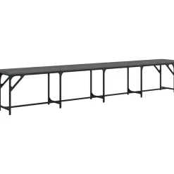 Banc à manger gris foncé 248x32x45 cm acier et tissu vidaXL