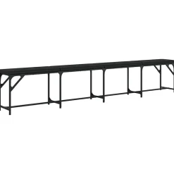 Banc à manger noir 248x32x45 cm acier et similicuir vidaXL