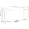 Banc à manger Panama gris 105x30x45 cm bois massif de pin vidaXL