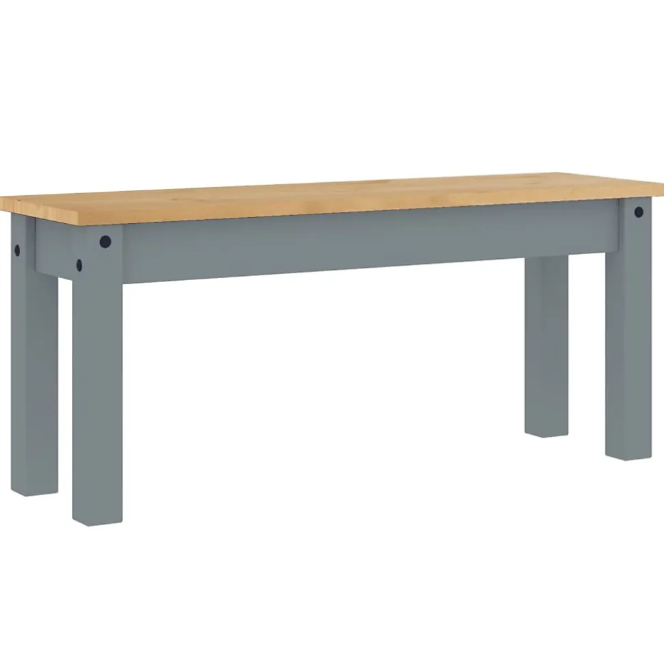 Banc à manger Panama gris 105x30x45 cm bois massif de pin vidaXL