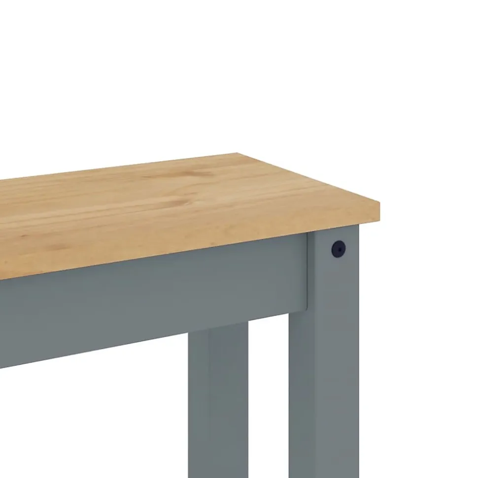 Banc à manger Panama gris 105x30x45 cm bois massif de pin vidaXL