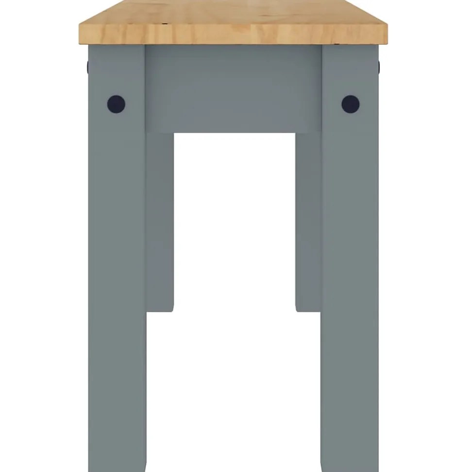 Banc à manger Panama gris 105x30x45 cm bois massif de pin vidaXL