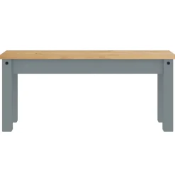 Banc à manger Panama gris 105x30x45 cm bois massif de pin vidaXL