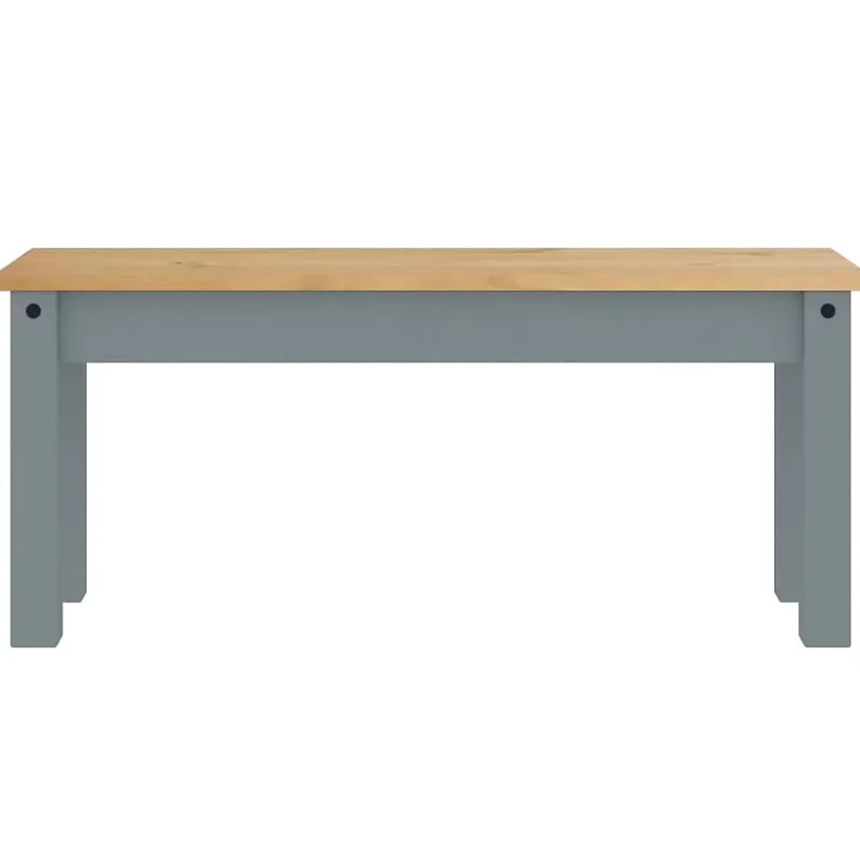 Banc à manger Panama gris 105x30x45 cm bois massif de pin vidaXL