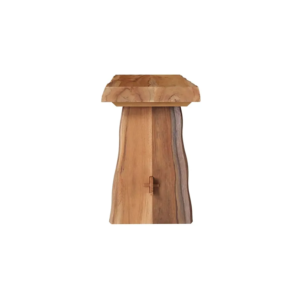 Banc 2 places en bois de teck recyclé 90 cm - Vic