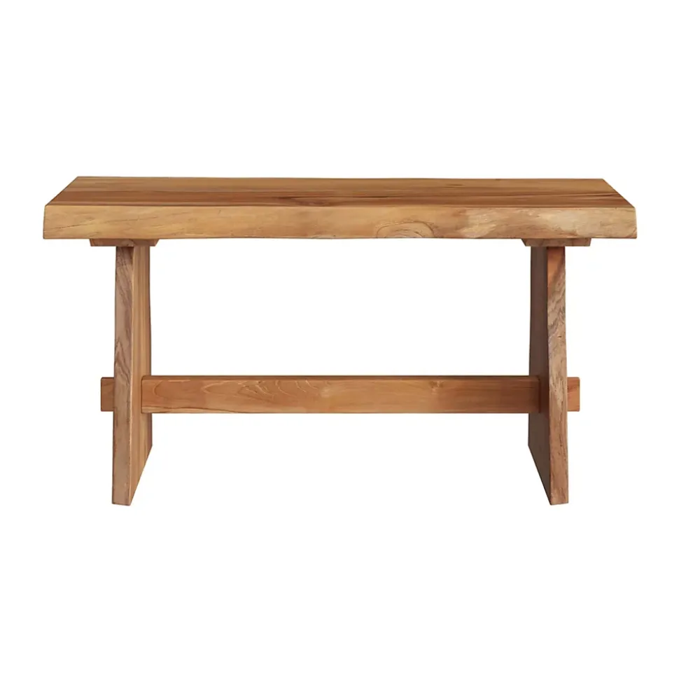 Banc 2 places en bois de teck recyclé 90 cm - Vic