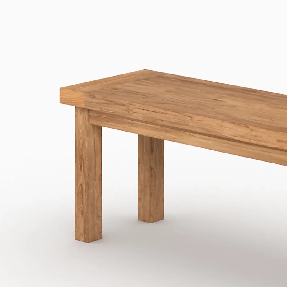 Banc 3 places en bois de teck recyclé 200 cm - Mémo