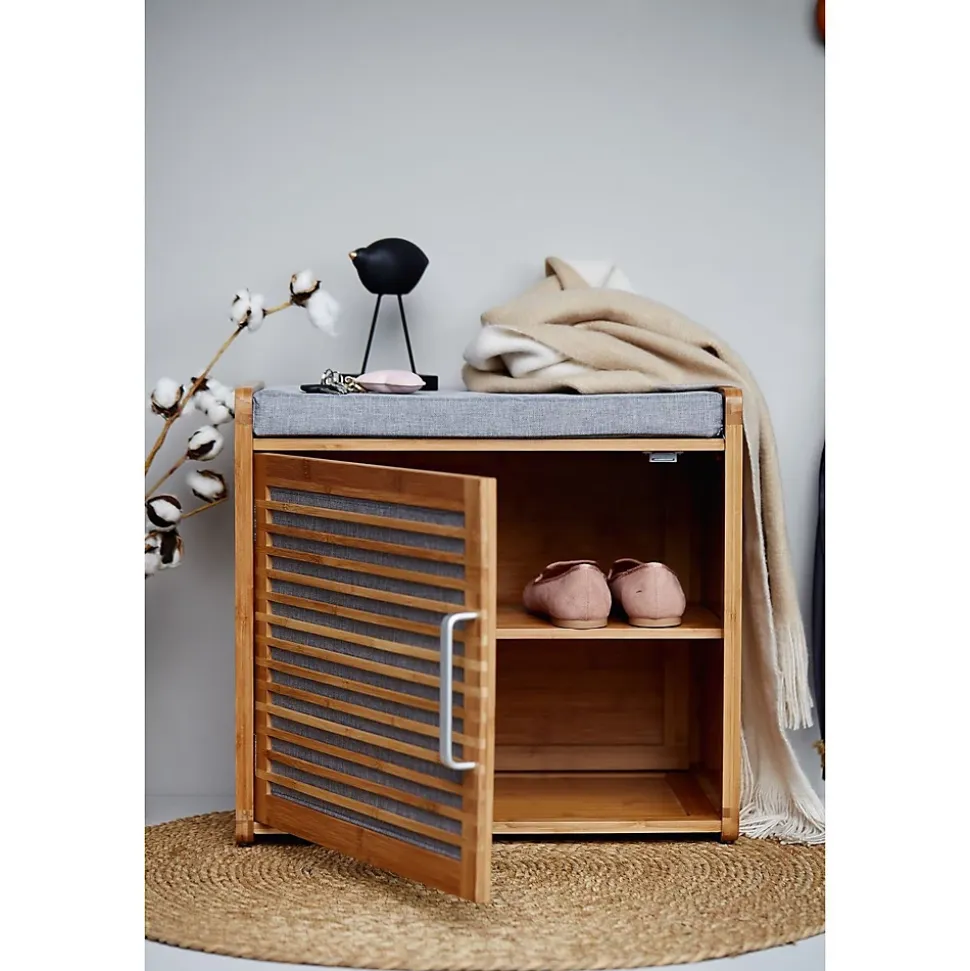 Banc armoire de salle de bain en bambou Bahari