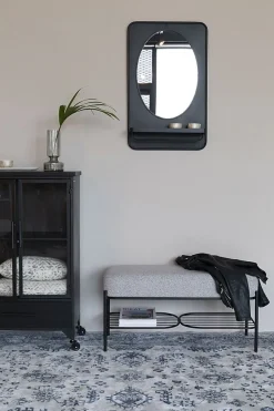 Banc, Banc Milou en tissu gris, BOITE A DESIGN