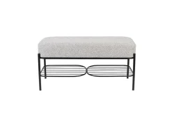 Banc, Banc Milou en tissu gris, BOITE A DESIGN