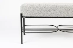 Banc, Banc Milou en tissu gris, BOITE A DESIGN