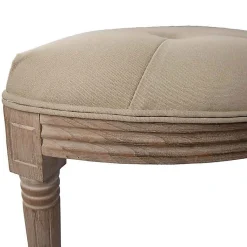 Banc beige marron bois 125x41x48cm