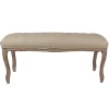 Banc bois beige marron 112x36x50cm