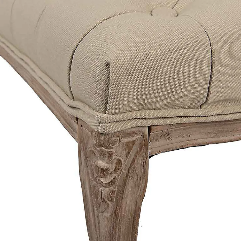 Banc bois beige marron 112x36x50cm