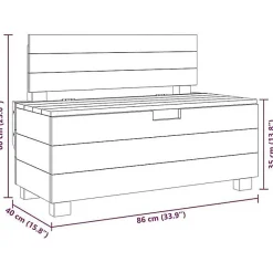 Banc bois massif d'acajou 86x40x60 cm vidaXL