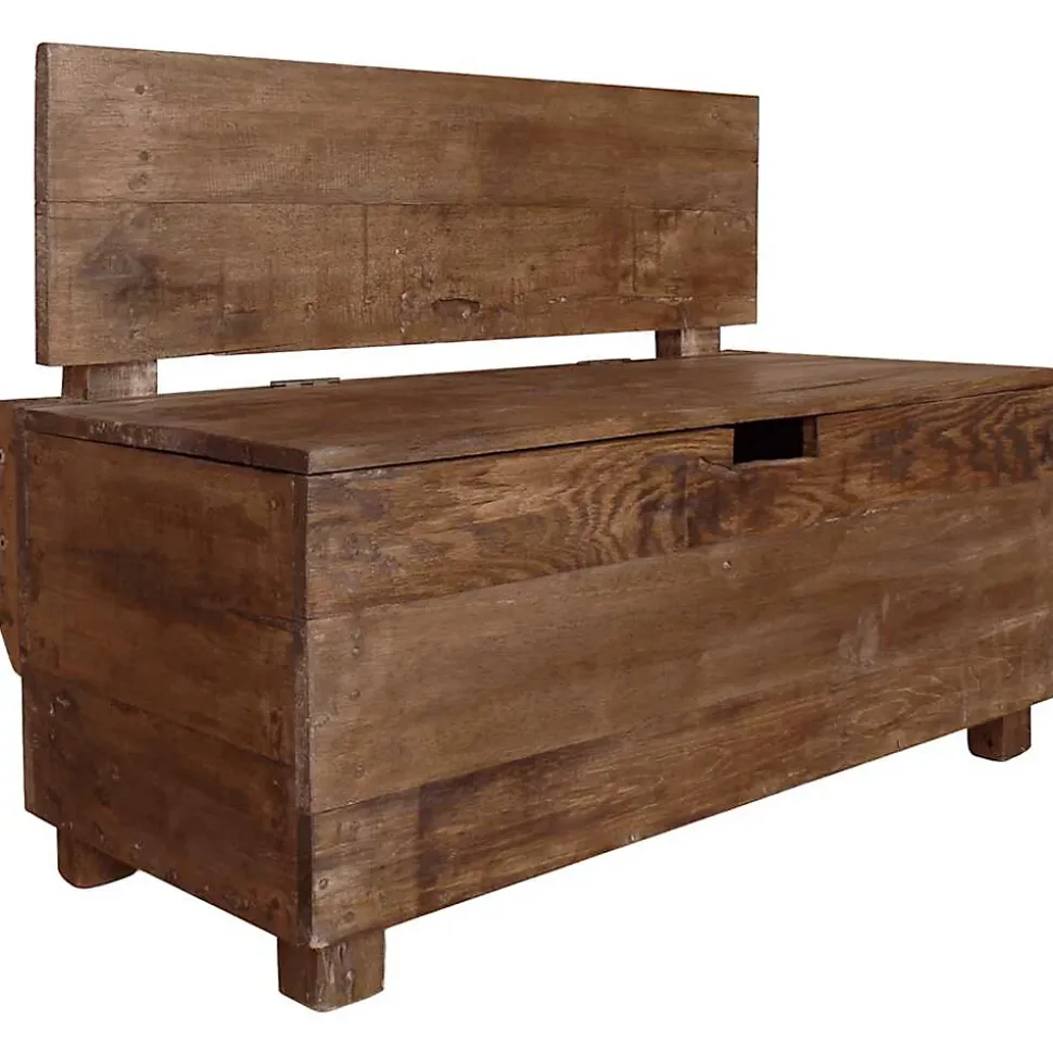 Banc bois massif d'acajou 86x40x60 cm vidaXL
