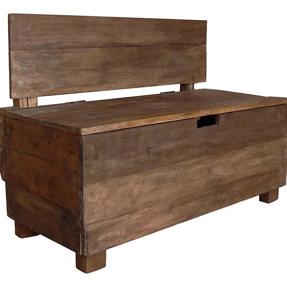 Banc bois massif d'acajou 86x40x60 cm vidaXL