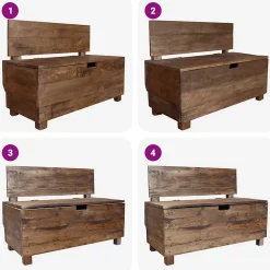 Banc bois massif d'acajou 86x40x60 cm vidaXL