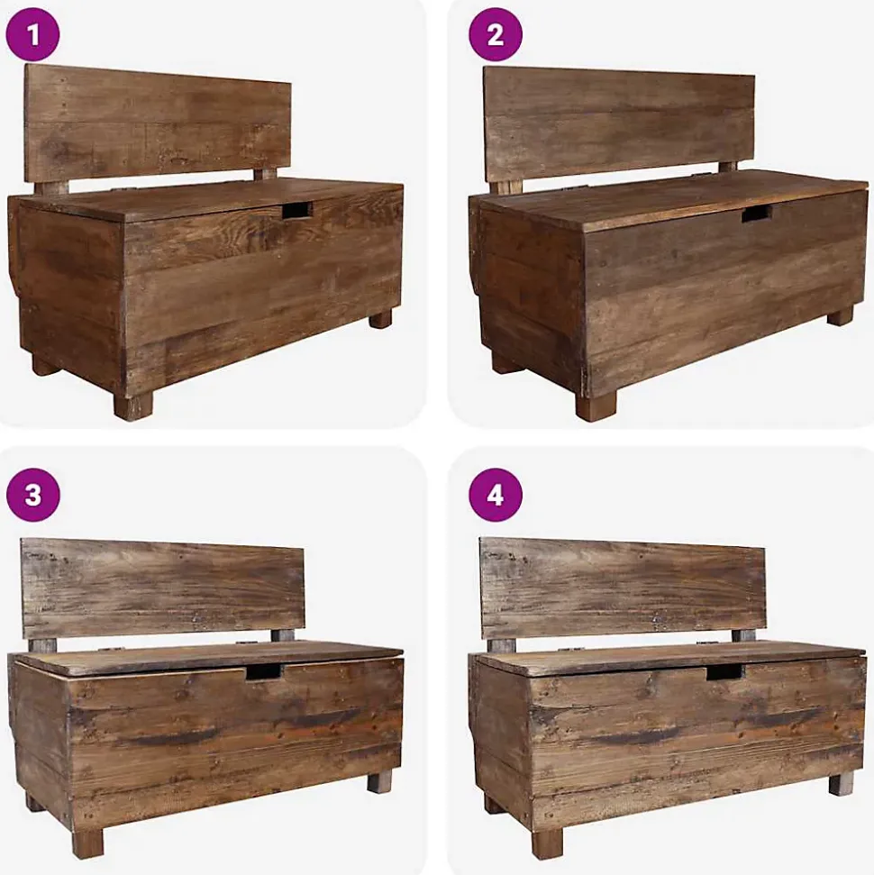 Banc bois massif d'acajou 86x40x60 cm vidaXL