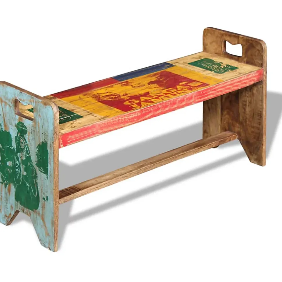 Banc Bois massif recyclé 100x30x50 cm vidaXL