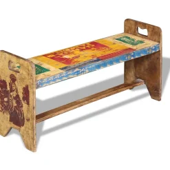 Banc Bois massif recyclé 100x30x50 cm vidaXL
