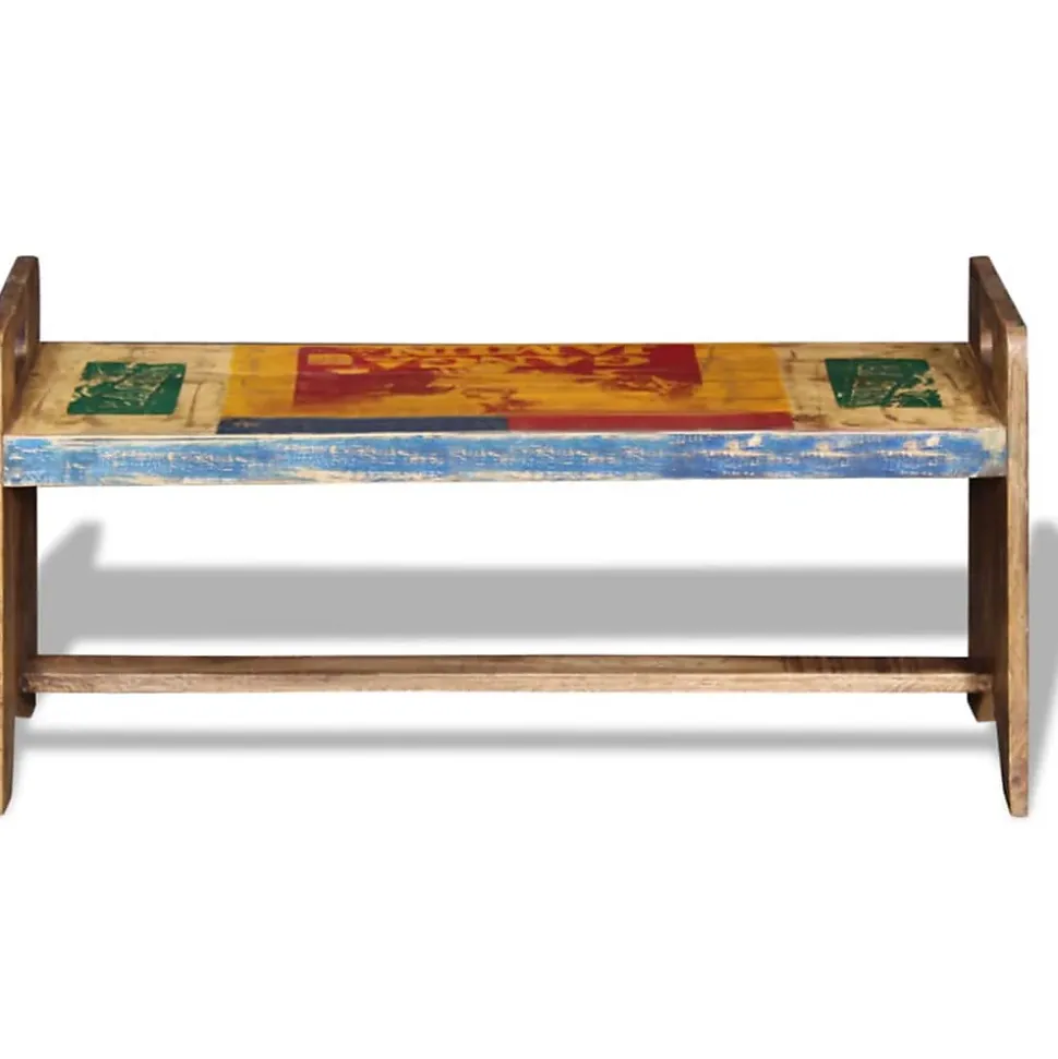 Banc Bois massif recyclé 100x30x50 cm vidaXL