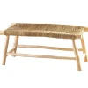 Banc bois naturel Japandi (40x100 cm - Naturel)