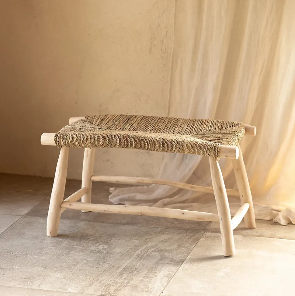 Banc bois naturel Japandi (40x80 cm - Naturel)