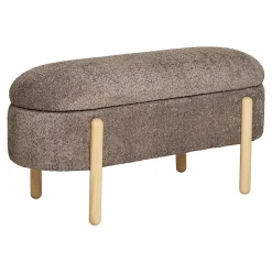 Banc Branca avec Rangement Élégant en Bois Marron et Naturel - HN1237