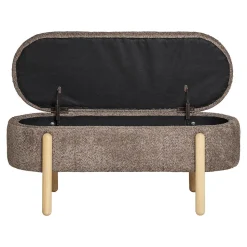 Banc Branca avec Rangement Élégant en Bois Marron et Naturel - HN1237