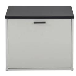 Banc Coffre à Chaussures Beaux Meubles Pas Chers Blanc 9 paires bois