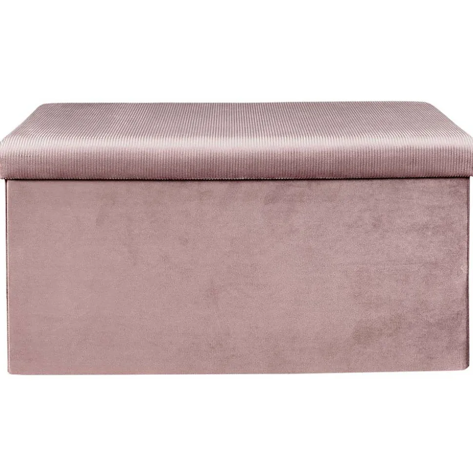 Banc coffre de rangement velours côtelé Giullia
